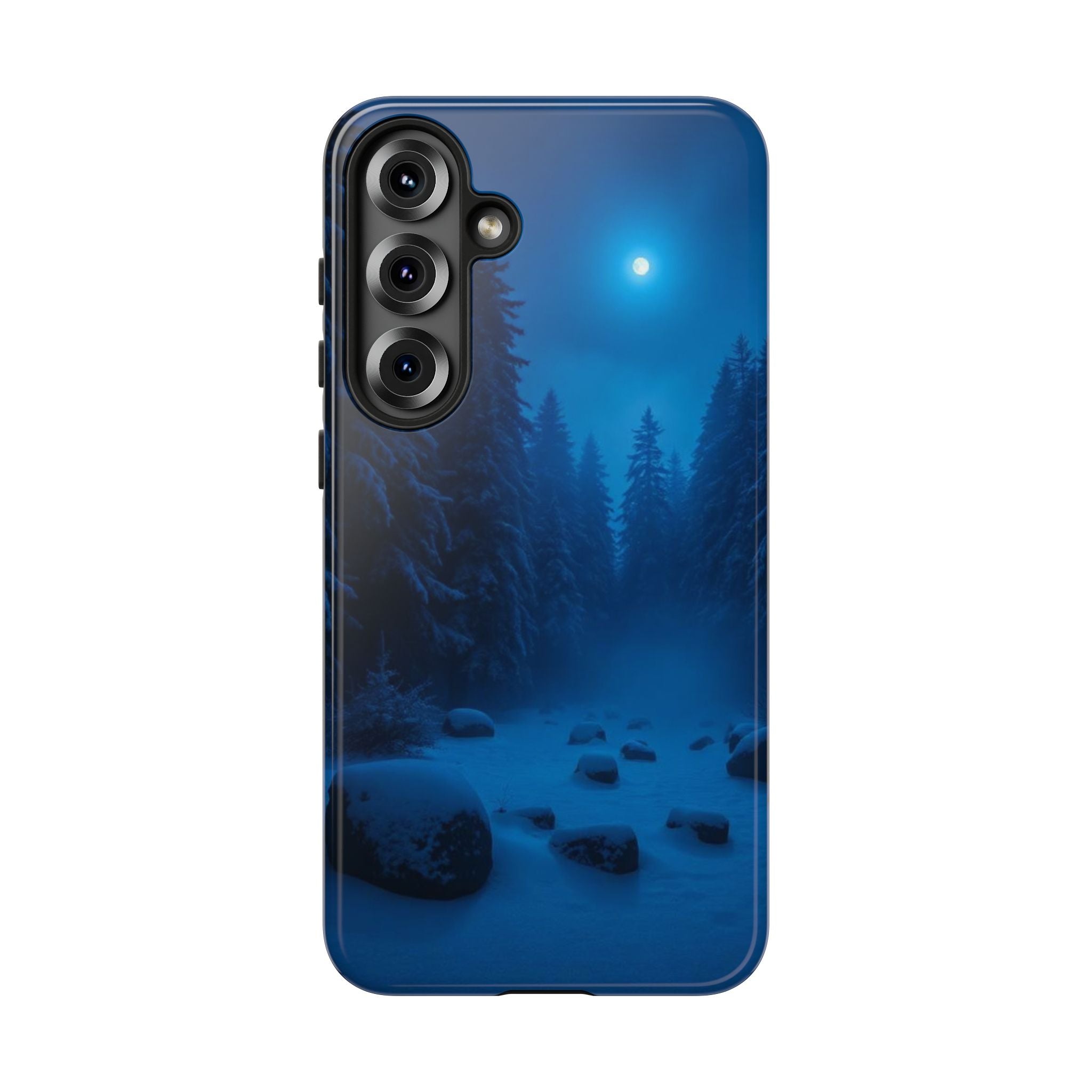 Moonlit Winter Forest Phone Case — Snowy Night Nature Phone Case