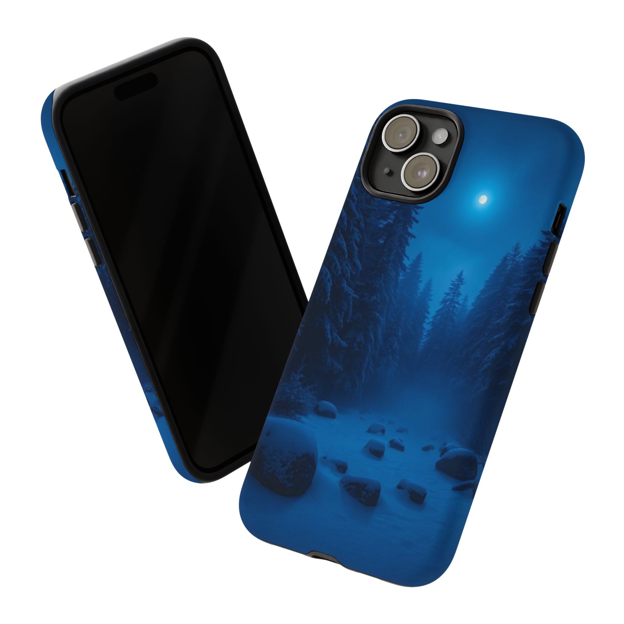 Moonlit Winter Forest Phone Case — Snowy Night Nature Phone Case
