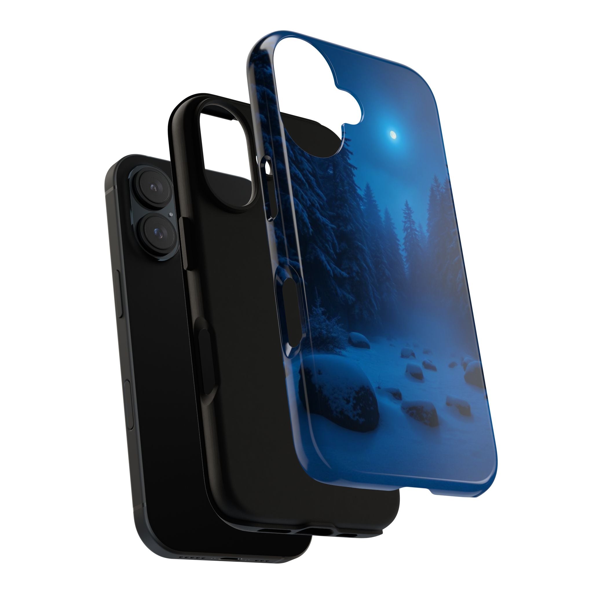 Moonlit Winter Forest Phone Case — Snowy Night Nature Phone Case