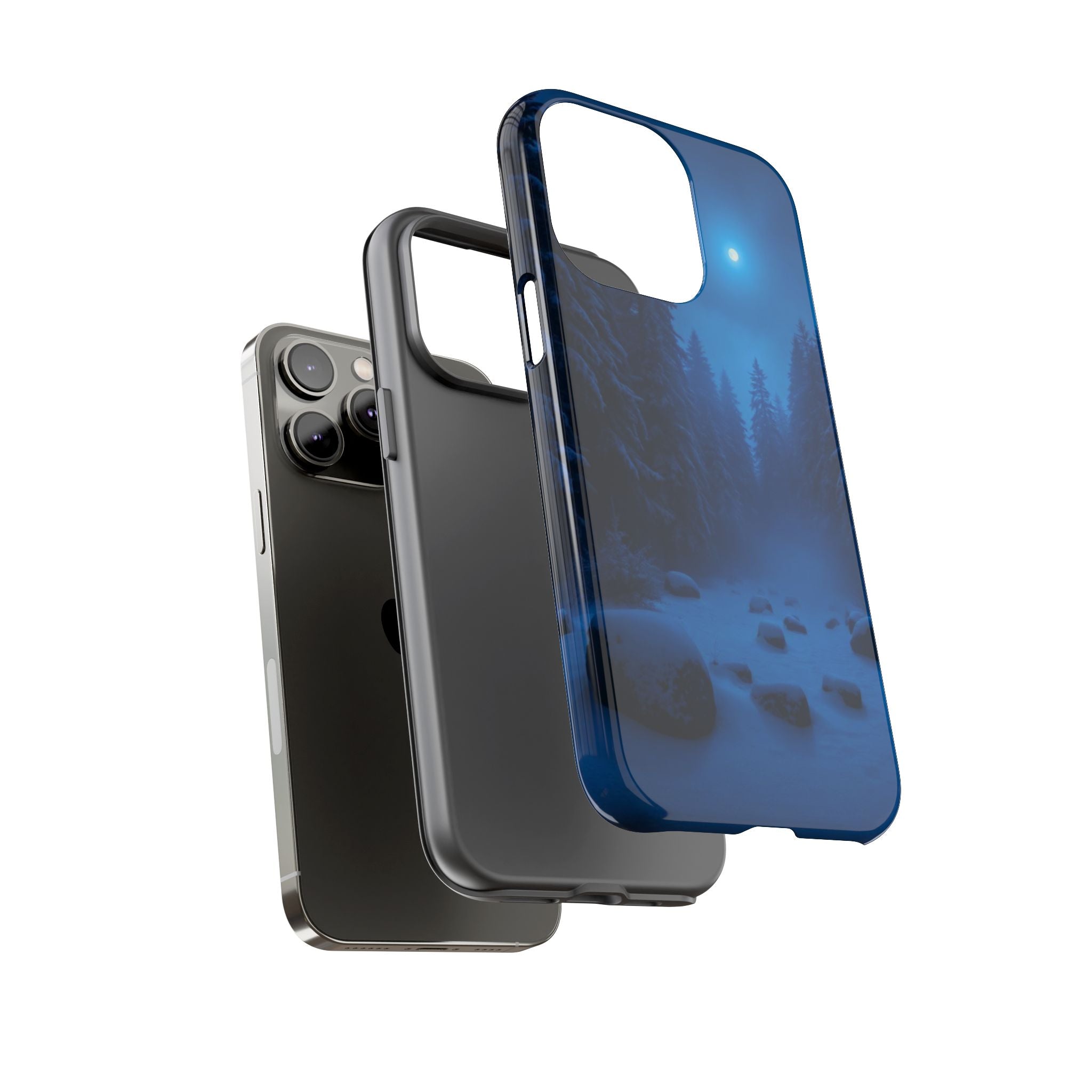 Moonlit Winter Forest Phone Case — Snowy Night Nature Phone Case
