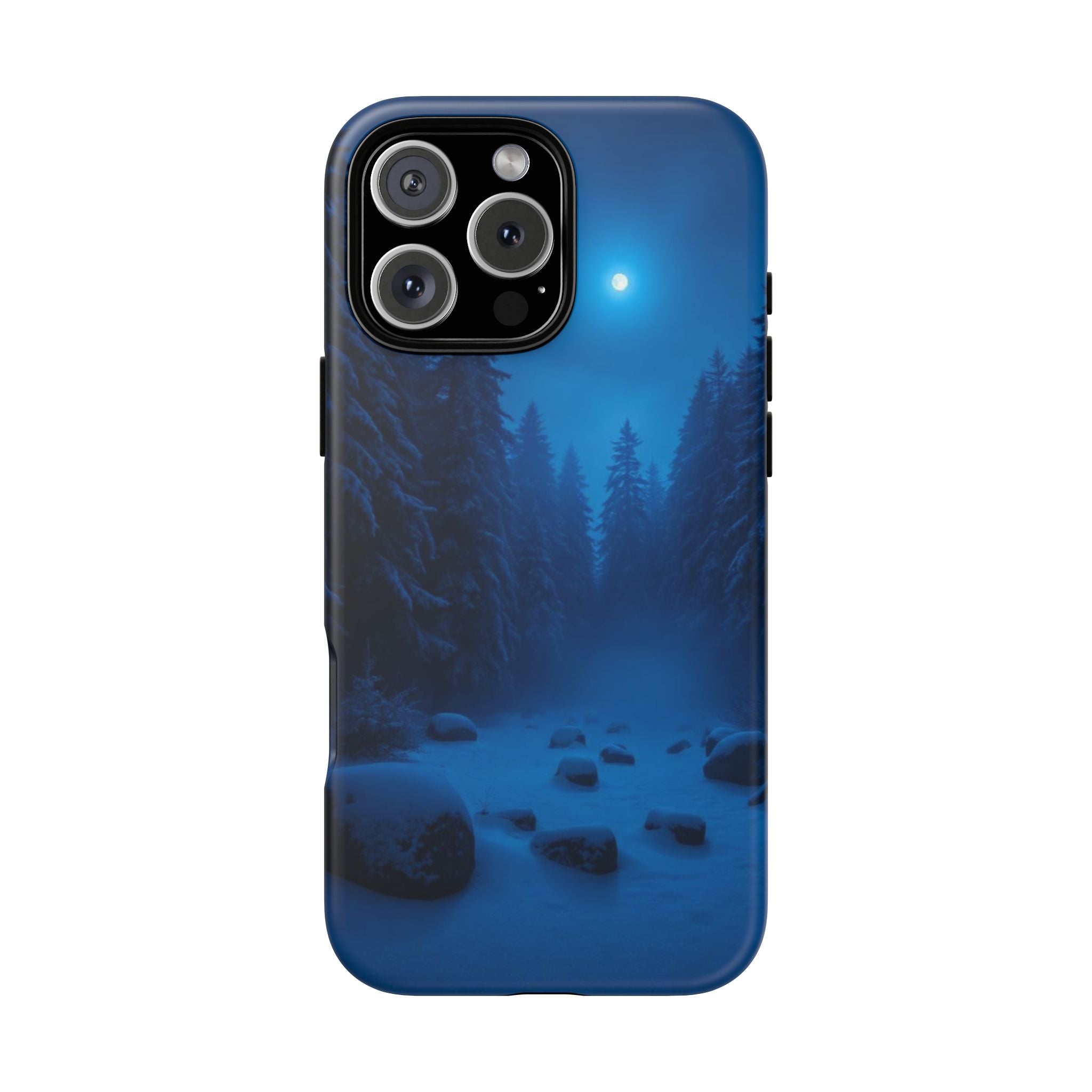 Moonlit Winter Forest Phone Case — Snowy Night Nature Phone Case