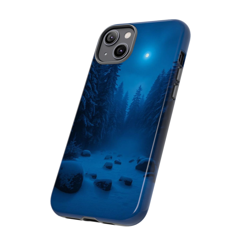 Moonlit Winter Forest Phone Case — Snowy Night Nature Phone Case