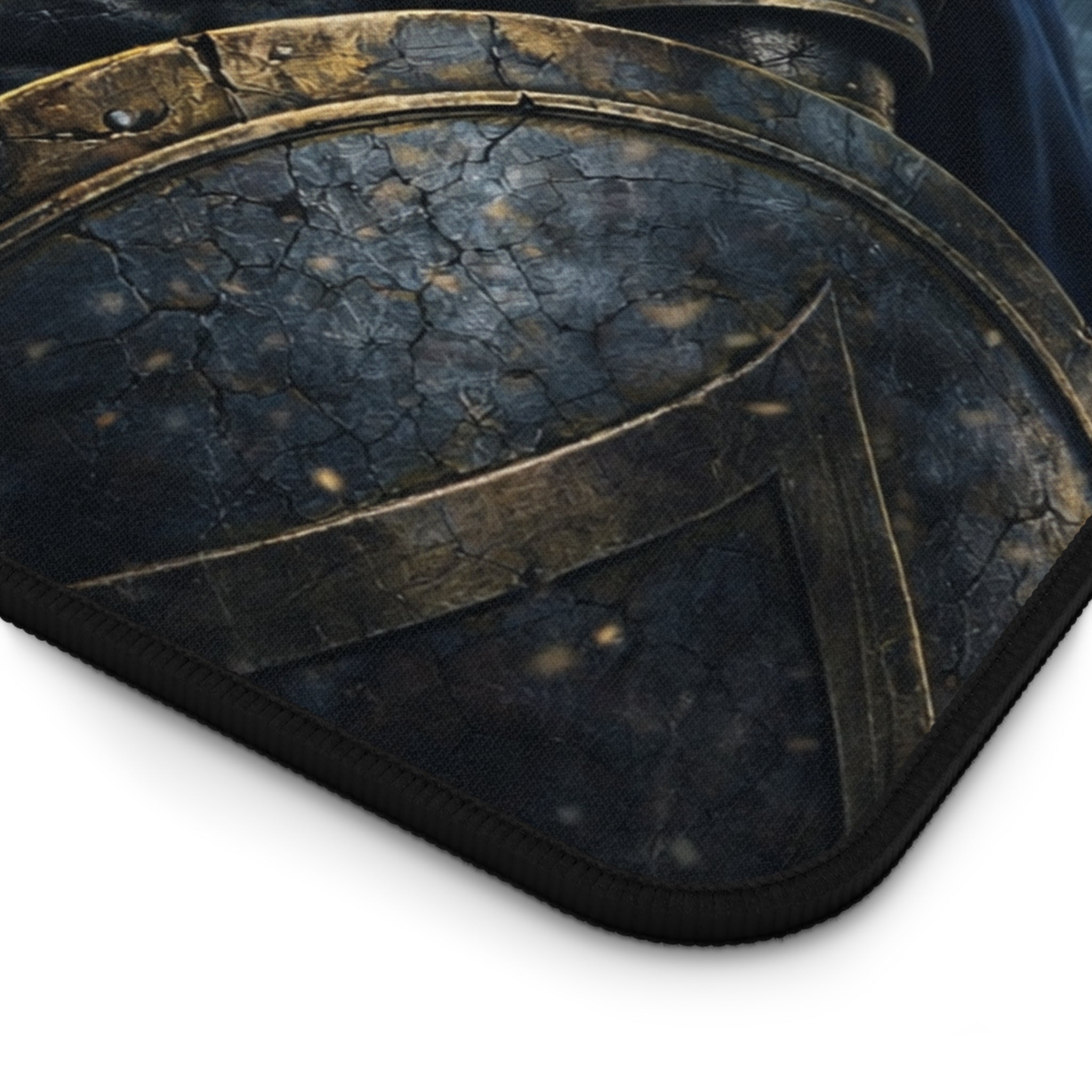 Spartan Warrior Desk Mat — Focused Workstation Mouse Pad