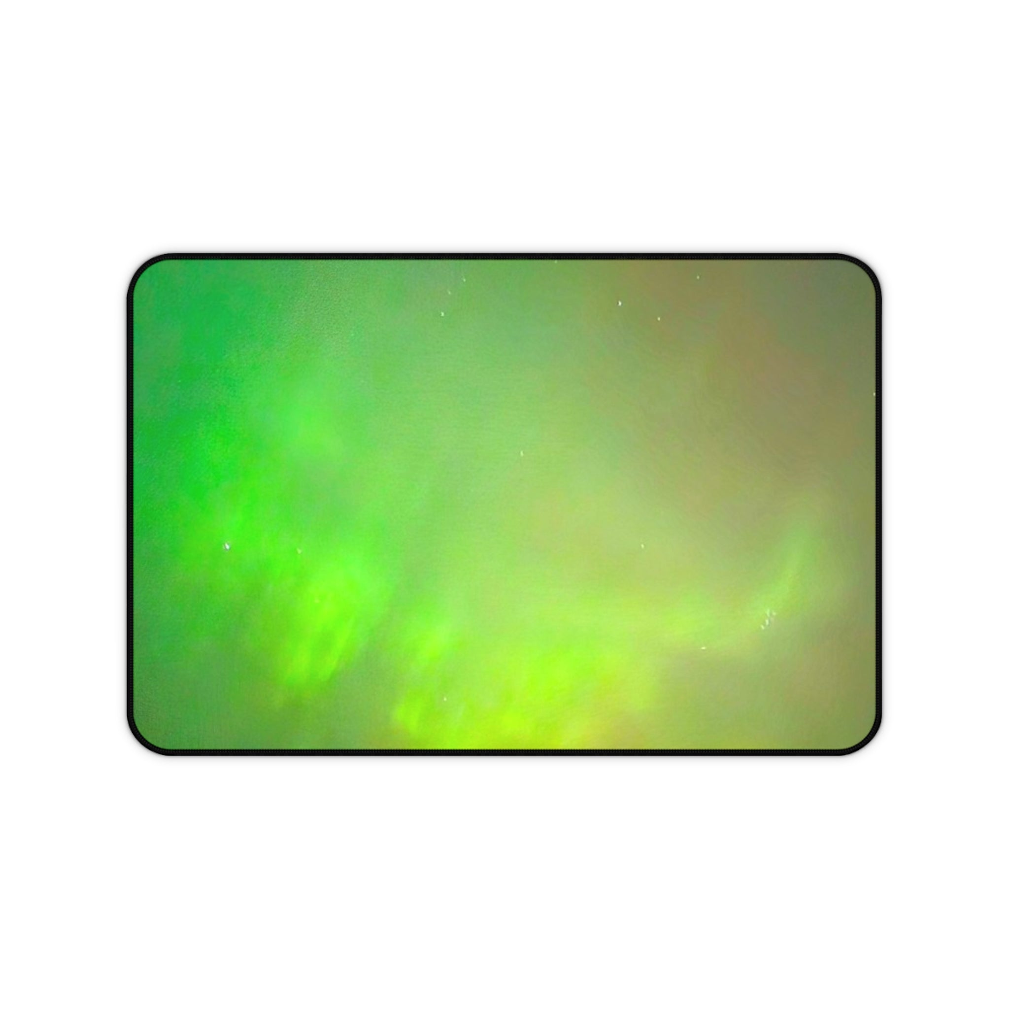 Aurora Green Desk Mat — Northern Lights Gaming & Office Mouse Pad