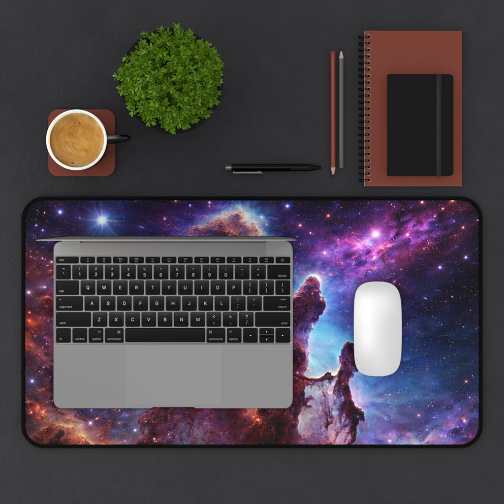Pillars of Creation Space Desk Mat — Cosmic Galaxy Desk Pad