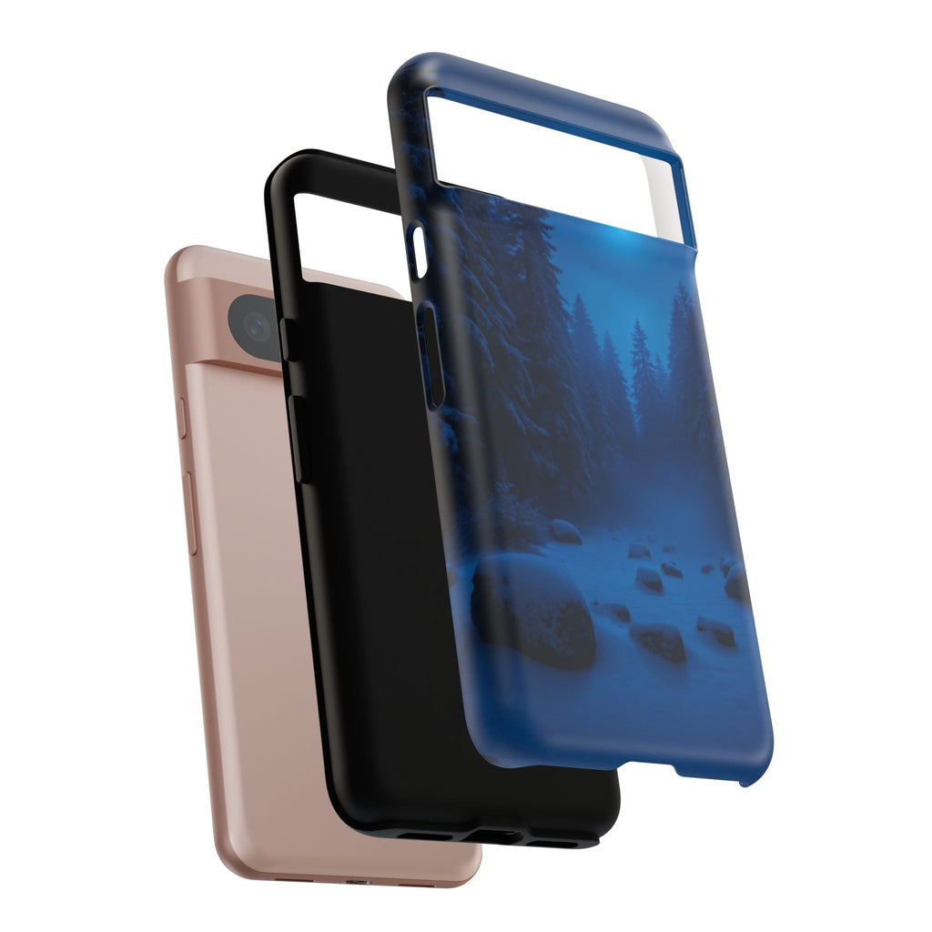 Moonlit Winter Forest Phone Case — Snowy Night Nature Phone Case