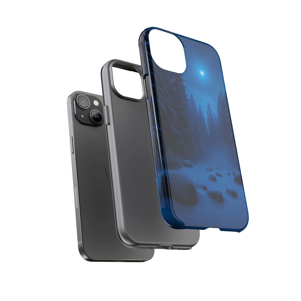 Moonlit Winter Forest Phone Case — Snowy Night Nature Phone Case