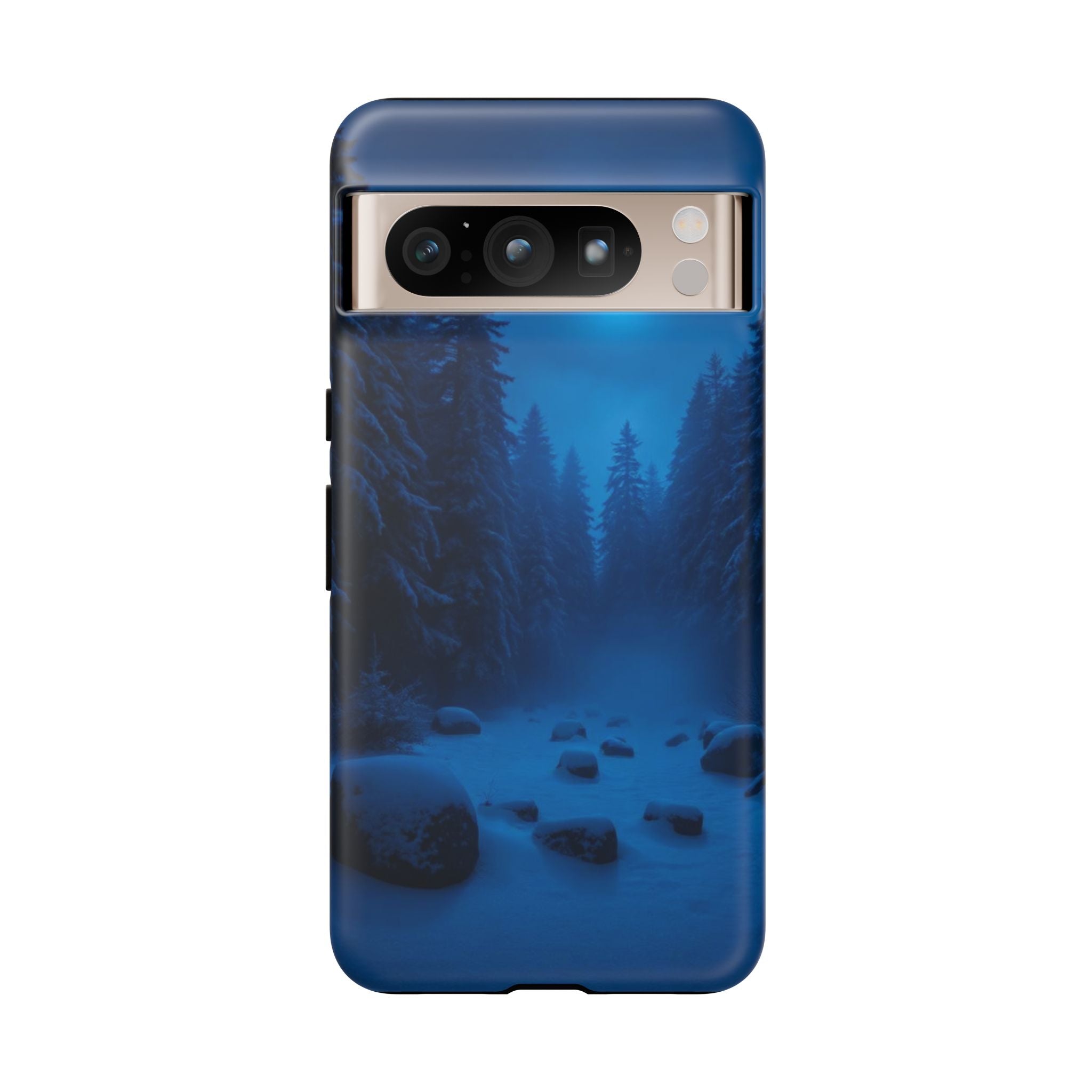 Moonlit Winter Forest Phone Case — Snowy Night Nature Phone Case