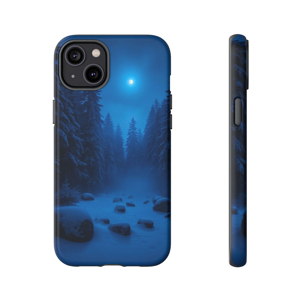 Moonlit Winter Forest Phone Case — Snowy Night Nature Phone Case