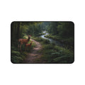Forest Path Mouse Pad Desk Mat — Deer & Fawn Woodland Scene